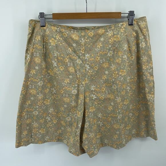 Vintage Liz Claiborne floral A-line button up mini skort sz 16 - Picture 6 of 6